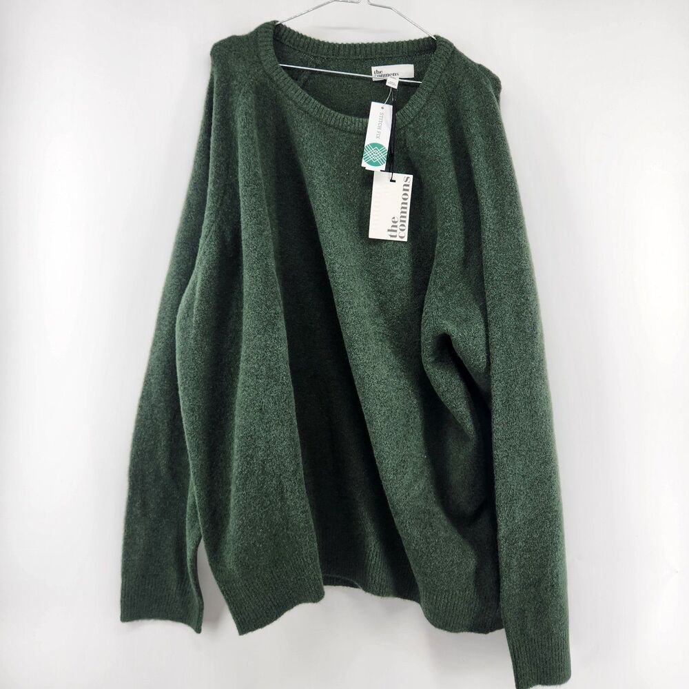 The Commons Men's‎ Green XXL Brushed Crewneck NWT Wool Blend